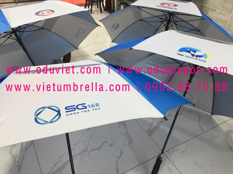xưởng sản xuất ô dù cầm tay in logo quảng cáo